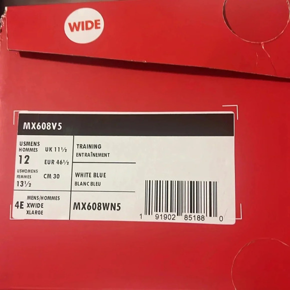 New Balance 608 White Navy Men's Shoes, size 12 Extra Wide 4E MX608WN5 NWOT - Picture 8 of 8